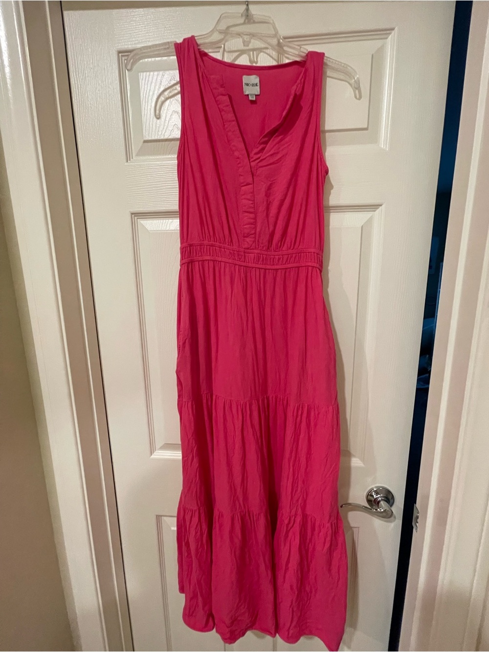 NIC+ZOE Hot Pink Sleeveless Maxi Dress